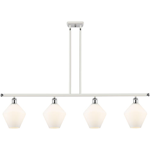 Ballston Cindyrella LED 48 inch White and Polished Chrome Island Light Ceiling Light in Matte White Glass