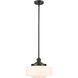 Franklin Restoration Bridgeton 1 Light 12 inch Oil Rubbed Bronze Mini Pendant Ceiling Light in Incandescent, Matte White