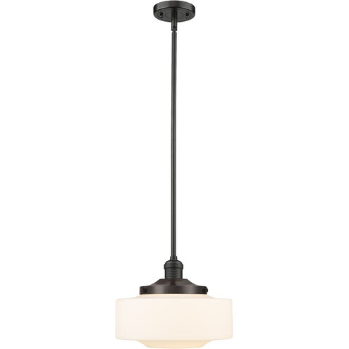 Franklin Restoration Bridgeton 1 Light 12 inch Oil Rubbed Bronze Mini Pendant Ceiling Light in Incandescent, Matte White