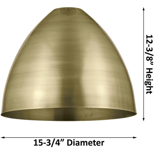Ballston Dome 1 Light 16 inch Satin Gold Semi-Flush Mount Ceiling Light