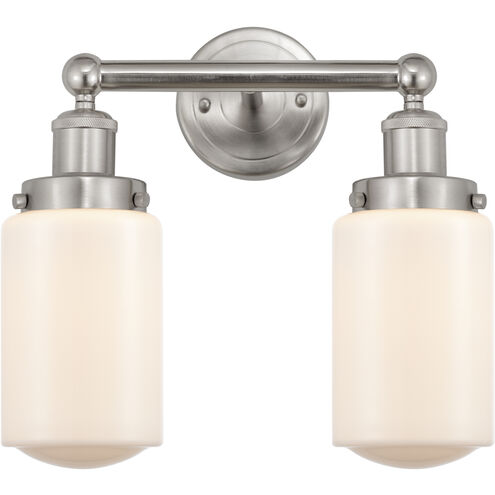 Dover 2 Light 15.5 inch Brushed Satin Nickel Bath Vanity Light Wall Light