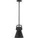 Newton Cone 1 Light 8 inch Matte Black Stem Hung Pendant Ceiling Light