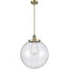 Franklin Restoration Beacon LED 16 inch Antique Brass Pendant Ceiling Light in Seedy