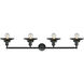 Franklin Restoration Railroad LED 44 inch Matte Black Bath Vanity Light Wall Light, Franklin Restoration
