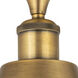 Ballston Cone 1 Light 8 inch Brushed Brass Semi-Flush Mount Ceiling Light