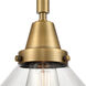 Franklin Restoration Caden LED 8 inch Brushed Brass Mini Pendant Ceiling Light in Clear Glass