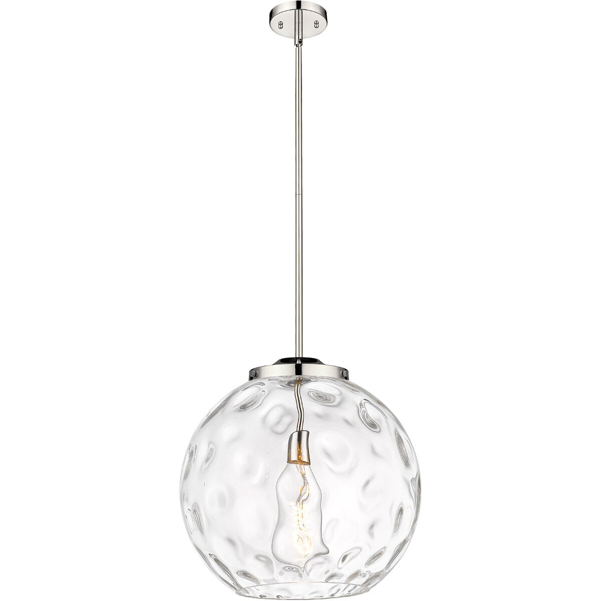 Ballston Athens Water Glass 1 Light 16 inch Polished Nickel Pendant Ceiling Light