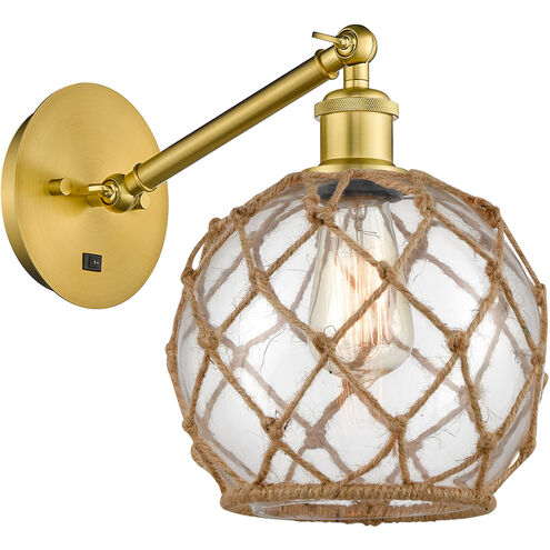 Ballston Farmhouse Rope 1 Light 8 inch Satin Gold Sconce Wall Light