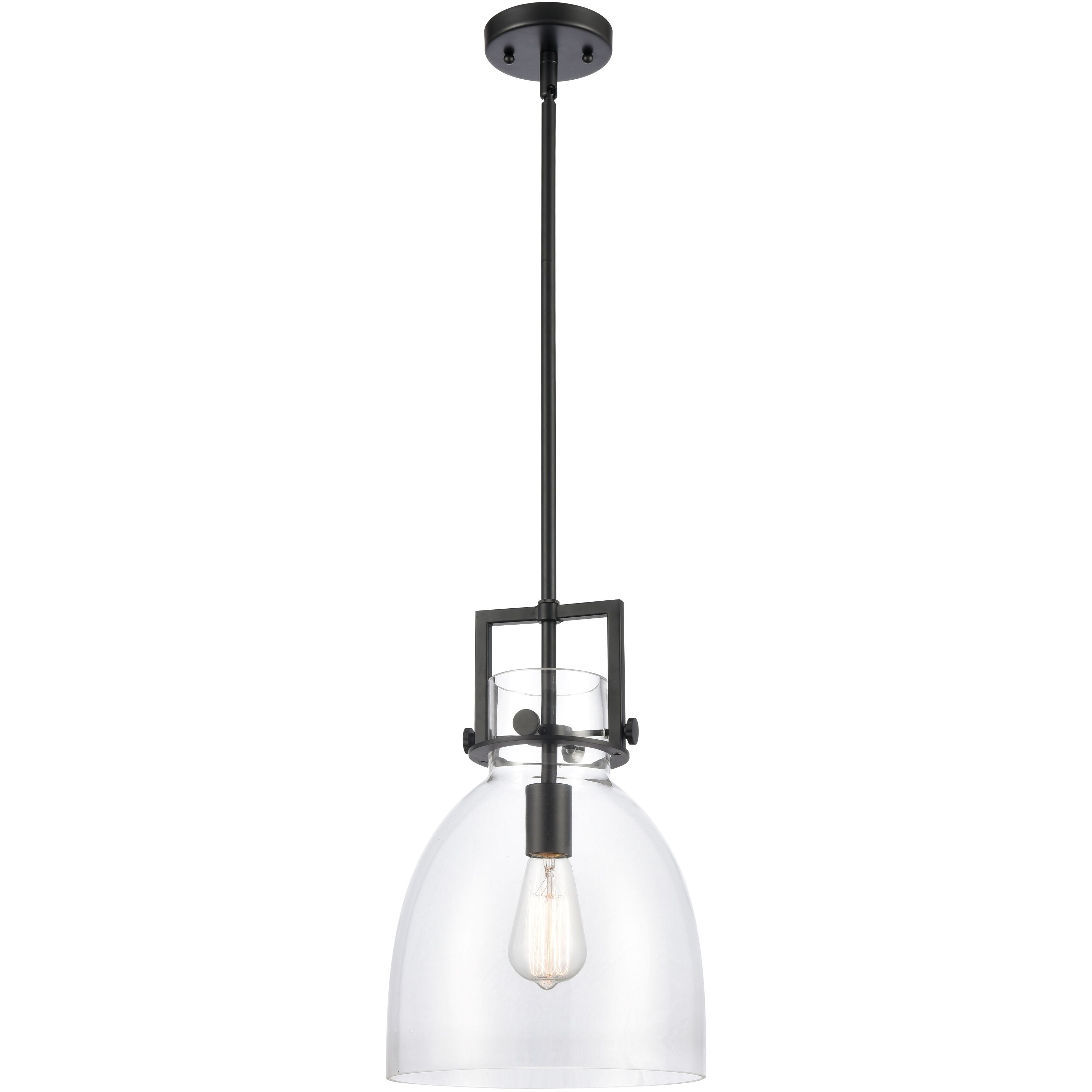 Newton Bell 1 Light 10 inch Matte Black Pendant Ceiling Light