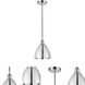 Edison Dome 1 Light 8 inch Polished Chrome Mini Pendant Ceiling Light