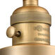 Franklin Restoration Fulton 1 Light 7 inch Brushed Brass Sconce Wall Light in Clear Glass, Franklin Restoration