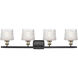 Ballston Niagra 4 Light 36 inch Black Antique Brass Bath Vanity Light Wall Light, Ballston