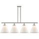 Ballston X-Large Cone 4 Light 48 inch Polished Nickel Island Light Ceiling Light in Matte White Glass