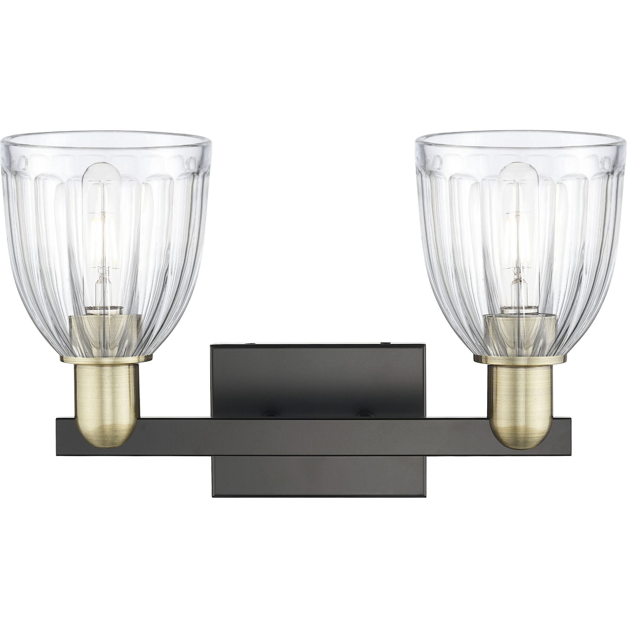 Arcadia Brookfield 2 Light 17 inch Black Antique Brass Bath Vanity Light Wall Light
