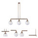Franklin Restoration Large Beacon LED 41 inch Antique Copper Island Light Ceiling Light in Seedy Glass, Franklin Restoration