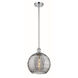 Ballston Large Deco Swirl 1 Light 10 inch Polished Chrome Pendant Ceiling Light, Ballston