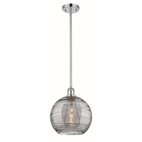 Ballston Large Deco Swirl 1 Light 10 inch Polished Chrome Pendant Ceiling Light, Ballston