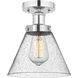 Cone 1 Light 7.75 inch Polished Chrome Semi-Flush Mount Ceiling Light