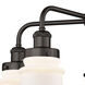 Canton 5 Light 23.25 inch Oil Rubbed Bronze Chandelier Ceiling Light in Matte White Glass