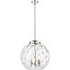 Ballston Athens Water Glass 3 Light 15.75 inch Polished Nickel Statement Pendant Ceiling Light in Incandescent