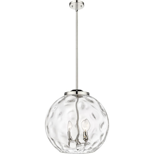 Ballston Athens Water Glass 3 Light 15.75 inch Polished Nickel Statement Pendant Ceiling Light in Incandescent