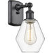 Ballston Cindyrella 1 Light 6 inch Matte Black Sconce Wall Light in Incandescent, Clear Glass
