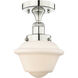 Oxford 1 Light 6.5 inch Polished Nickel Semi-Flush Mount Ceiling Light