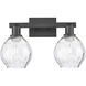 Arcadia Waverly 2 Light 17 inch Matte Black Bath Vanity Light Wall Light
