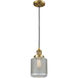 Franklin Restoration Stanton 1 Light 6 inch Brushed Brass Mini Pendant Ceiling Light, Franklin Restoration