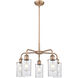 Clymer 5 Light 21.88 inch Antique Copper and Seedy Chandelier Ceiling Light