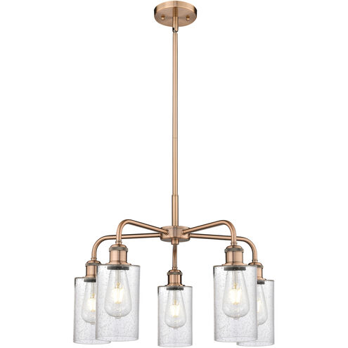 Clymer 5 Light 21.88 inch Antique Copper and Seedy Chandelier Ceiling Light