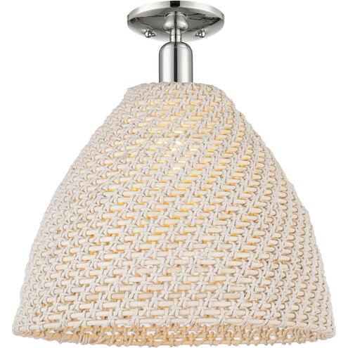 Natural Ballston Dome 1 Light 15.75 inch Polished Nickel Semi-Flush Mount Ceiling Light