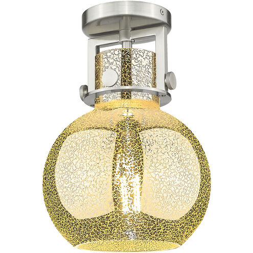 Newton Sphere 1 Light 8 inch Satin Nickel Flush Mount Ceiling Light