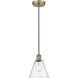 Berkshire 1 Light 8 inch Antique Brass Mini Pendant Ceiling Light