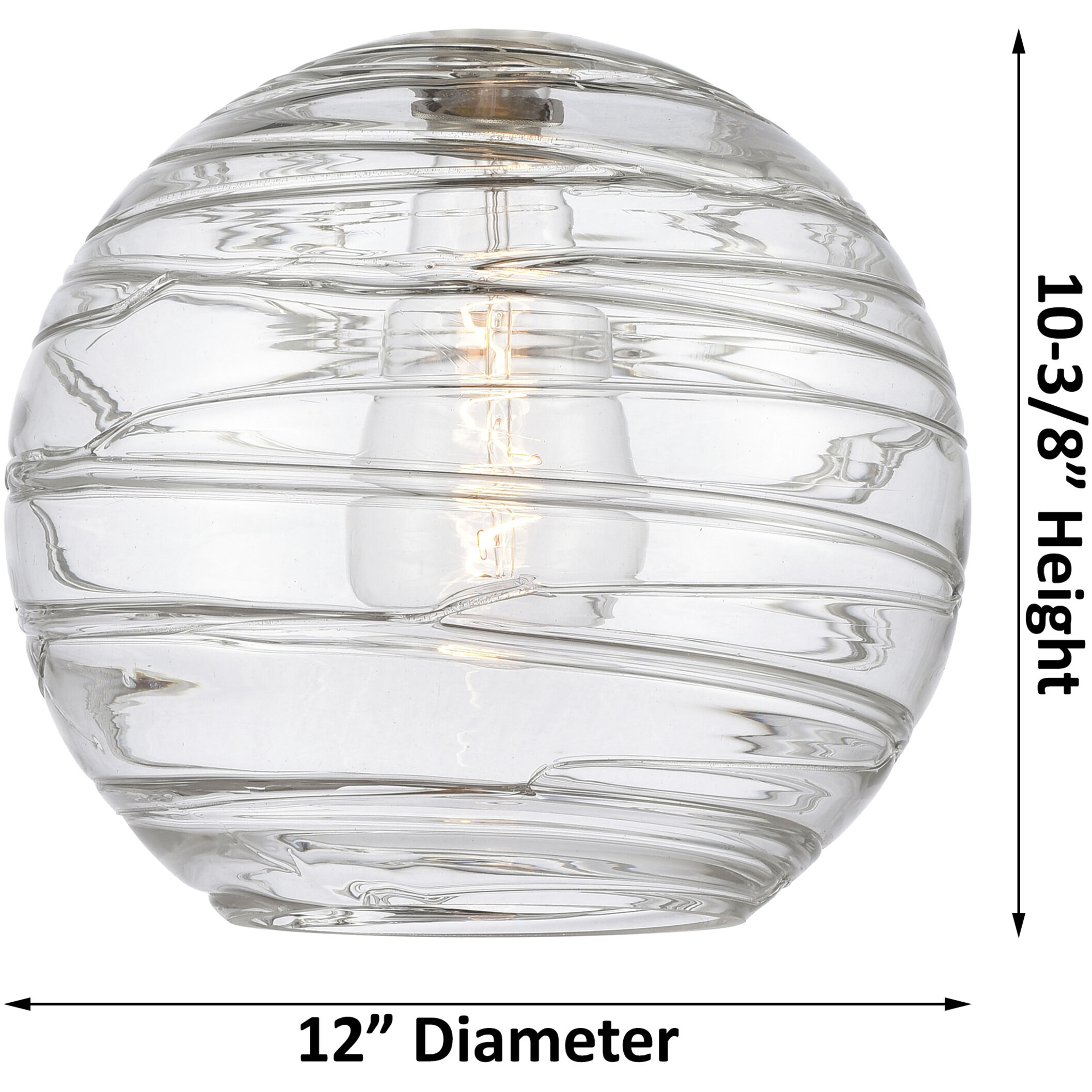 Edison Athens Deco Swirl LED 12 inch Polished Chrome Mini Pendant Ceiling Light