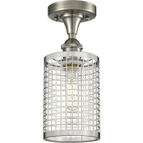 Nestbrook 1 Light 5 inch Satin Nickel Semi-Flush Mount Ceiling Light