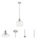 Ballston Athens Water Glass LED 8 inch White and Polished Chrome Mini Pendant Ceiling Light