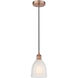 Edison Brookfield 1 Light 6 inch Antique Copper Mini Pendant Ceiling Light