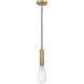 Ballston Edison LED 3.75 inch Brushed Brass Mini Pendant Ceiling Light