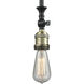 Franklin Restoration Bare Bulb 1 Light 4 inch Black Antique Brass Mini Pendant Ceiling Light in Incandescent, Franklin Restoration