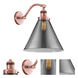 Franklin Restoration X-Large Cone 1 Light 12 inch Antique Copper Sconce Wall Light in Light Smoke Glass, Franklin Restoration