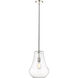 Fairfield LED 11.75 inch Polished Nickel Mini Pendant Ceiling Light in Clear Glass