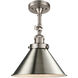 Franklin Restoration Briarcliff 1 Light 10 inch Brushed Satin Nickel Sconce Wall Light, Franklin Restoration