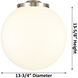 Beacon 1 Light 14 inch Brushed Brass Pendant Ceiling Light