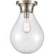 Genesis LED 9.88 inch Satin Nickel Flush Mount Ceiling Light