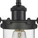 Austere Kingsbury LED 6 inch Matte Black Pendant Ceiling Light in Clear Glass
