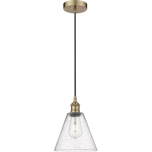 Berkshire 1 Light 8 inch Antique Brass Mini Pendant Ceiling Light