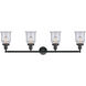 Franklin Restoration Canton LED 42 inch Matte Black Bath Vanity Light Wall Light in Clear Glass, Franklin Restoration