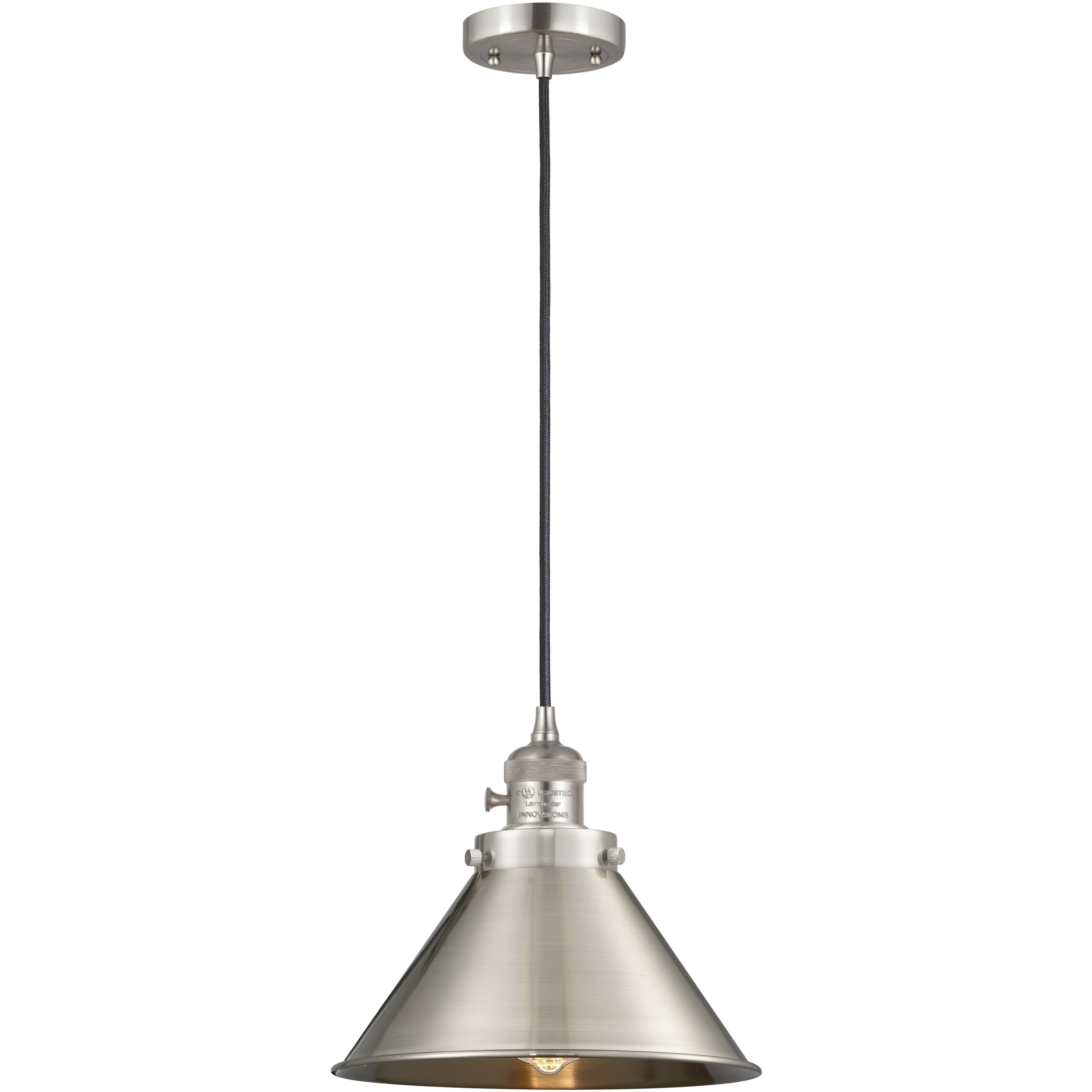 Franklin Restoration Briarcliff LED 10 inch Brushed Satin Nickel Mini Pendant Ceiling Light