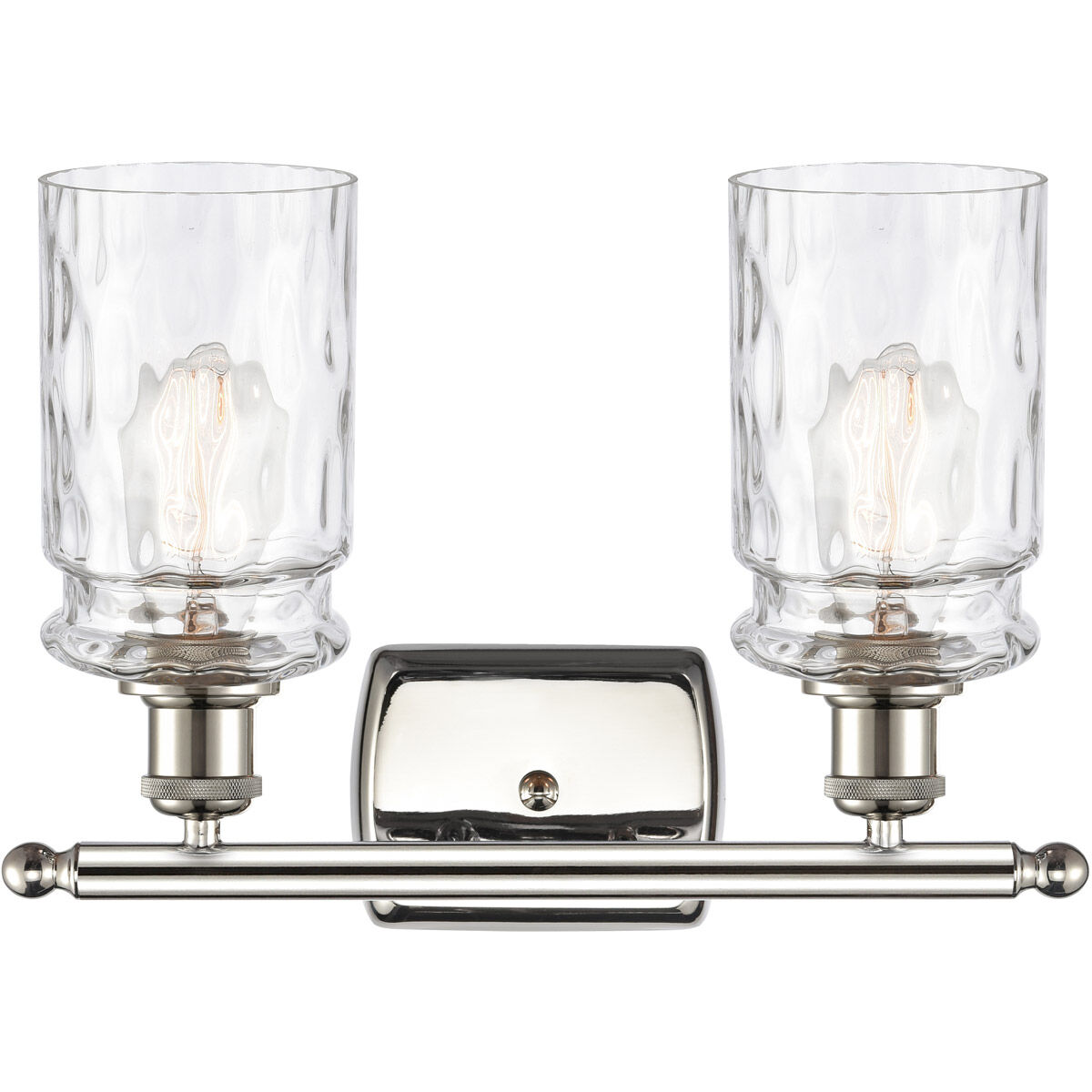 Ballston Candor 2 Light 16 inch Polished Nickel Bath Vanity Light Wall Light in Clear Waterglass, Ballston